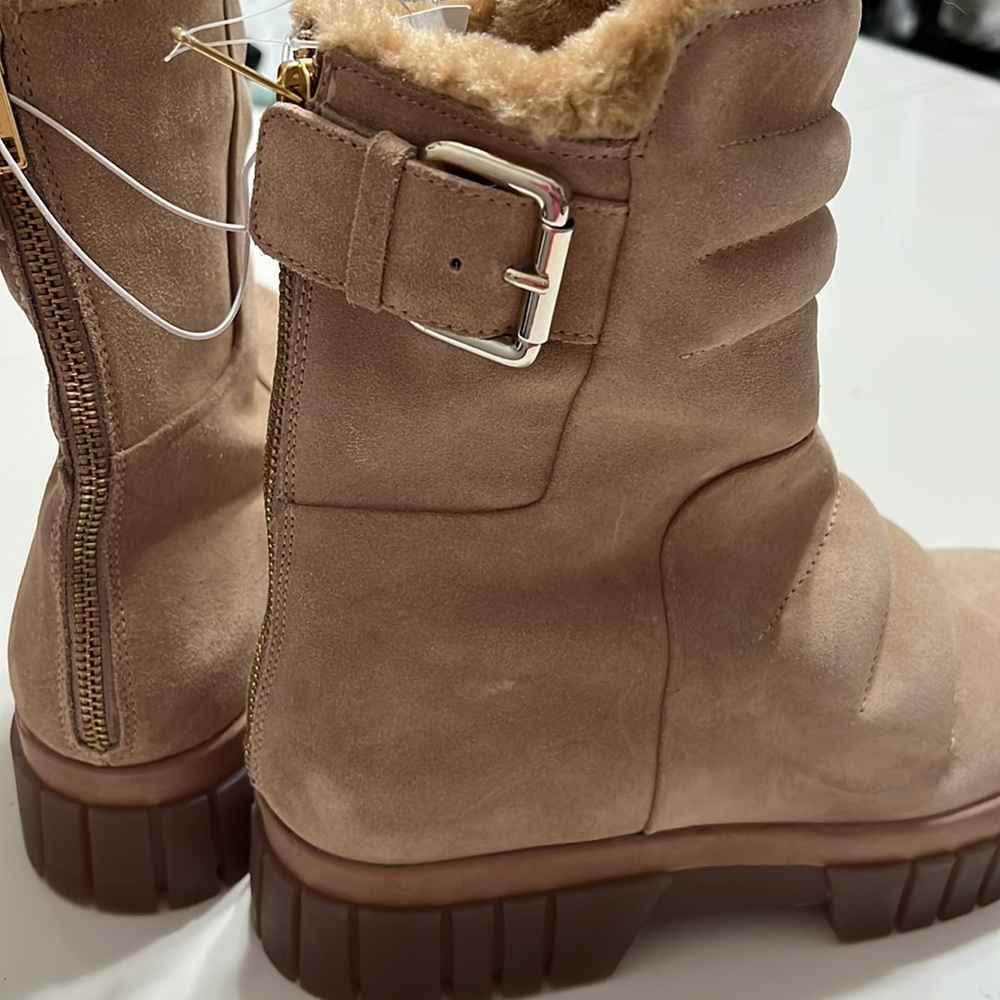 New! Free People Fable Platform Suede Quilted Fur Lined Lug Sole Boots S… - Picture 13 of 13